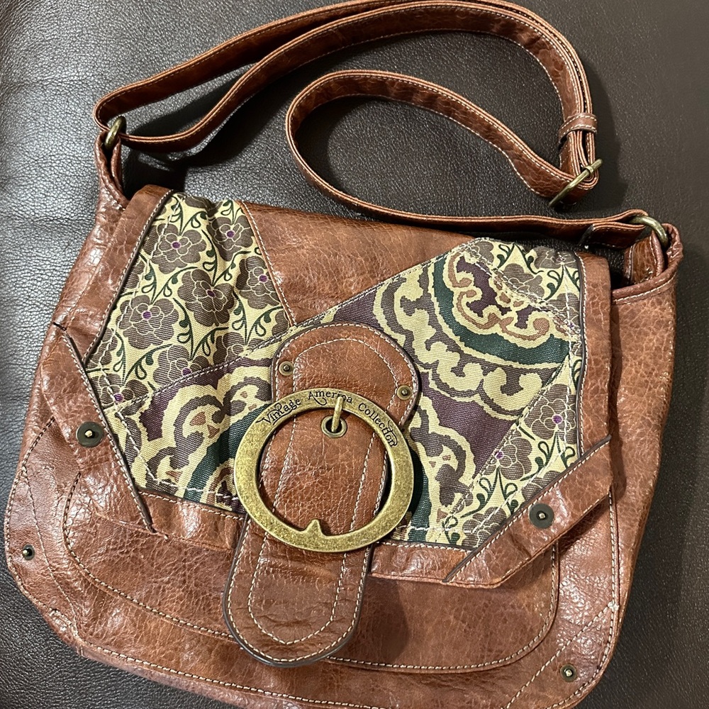 Nine West Vintage America crossbody bag purse floral boho hippie